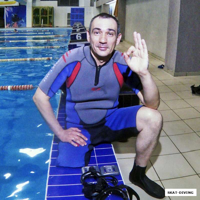 Первый в Брянске сертифицированный дайвер с ампутированной нижней конечностью