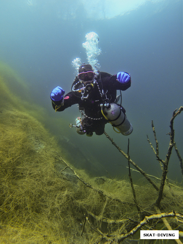 Сканцева Павлина, первые неглубокие погружения дают возможность в полной мере оценить все краски Голубого озера