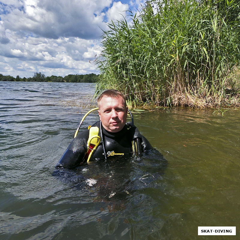 Азаркин Юрий, инструктор готов к приему открытой воды
