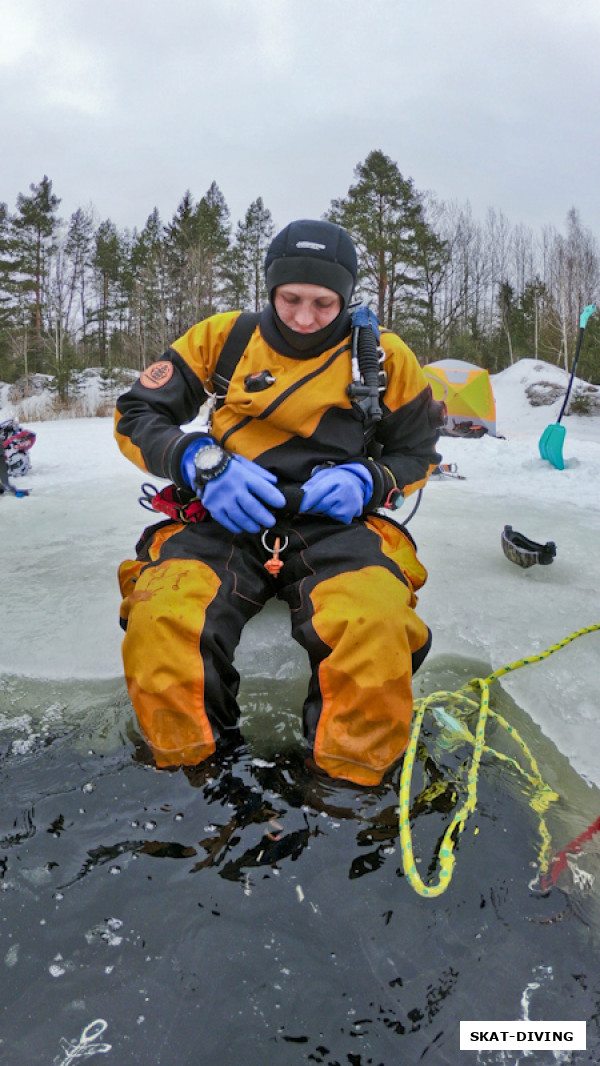 Щербаков Дмитрий, мечты сбываются, с начала сезона просил нырнуть под лед без страховочной веревки