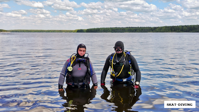 Кульбаков Максим, Шукста Игорь, перед началом первого в своей жизни погружения