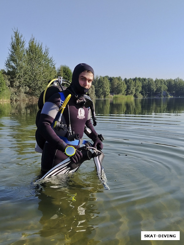 Вокрячко Сергей, закрывал программу собственной открытой воды, тем самым открывал программу выезда