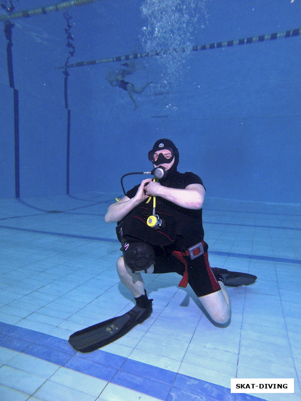 Кондратьев Павел, а по снятию SCUBA можно и вовсе записывать обучающее видео, порой, наблюдая за происходящим, ты просто забывал, что он слепой