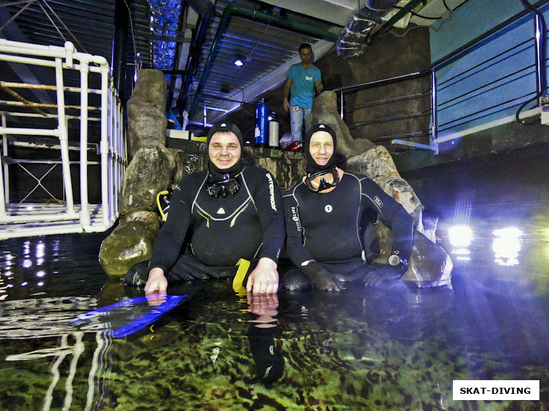 Филиппов Алексей, Юрков Юрий, все, последний заход в воду, четвертая пара готова начать погружение