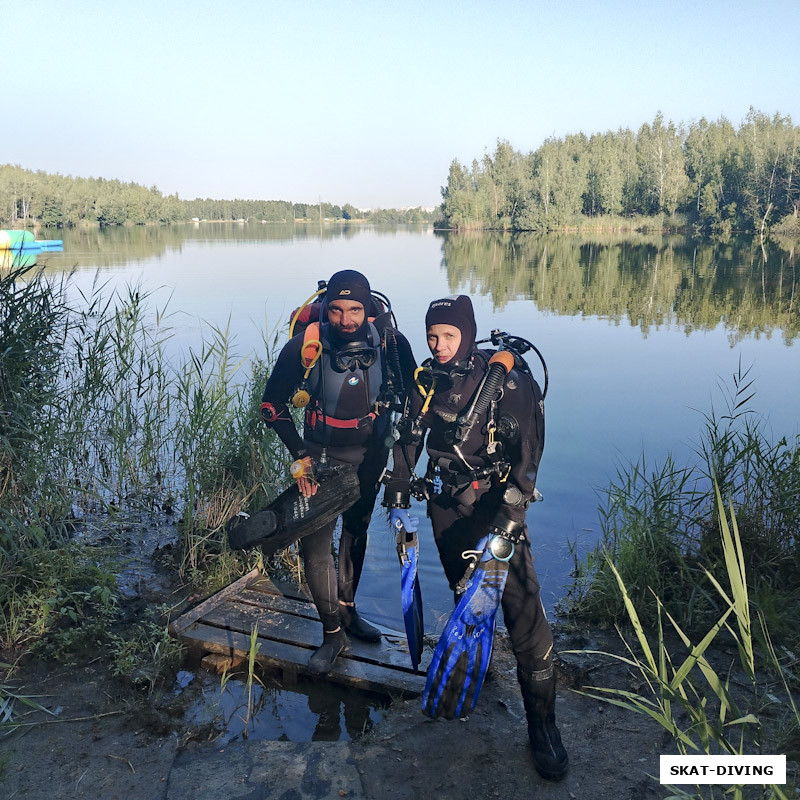 Романов Артем, Филиппова Людмила, уже почти сертифицированный DRY SUIT дайвер, кто бы мог подумать