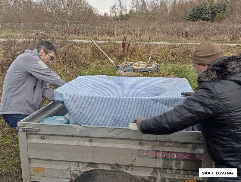 Васильцов Сергей, Леонов Дмитрий, но для начала рыбе нужно было доехать из Малого Полпина