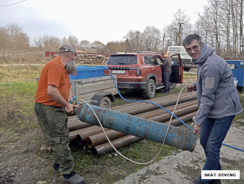 Зеленев Андрей, Васильцов Сергей, тот самый кислородный баллон, что путешествовал вместе с рыбой