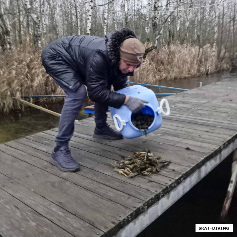 Леонов Дмитрий, всего было собрано около 250 штук, по заверением Дмитрия, даже 254 рака