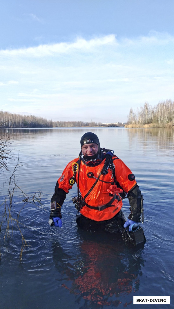 Касилов Евгений, уходил под воду в переменчивую облачность, выходил под ясным небом