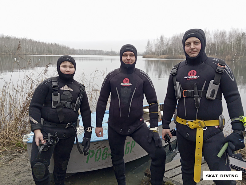 Попов Андрей, Изотко Артем, Прозоров Максим, те, кому не нужен акваланг для похода под воду