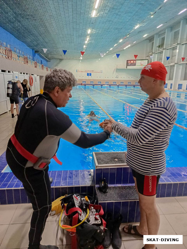 Парфенов Николай, Кондратьев Павел, брифинг для слепого аквалангиста немного отличается от привычного