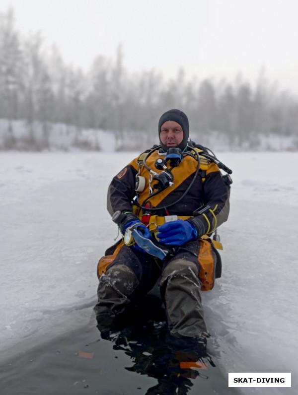 Леонов Дмитрий, самый опытный подледный ныряльщик клуба не останавливается на достигнутом