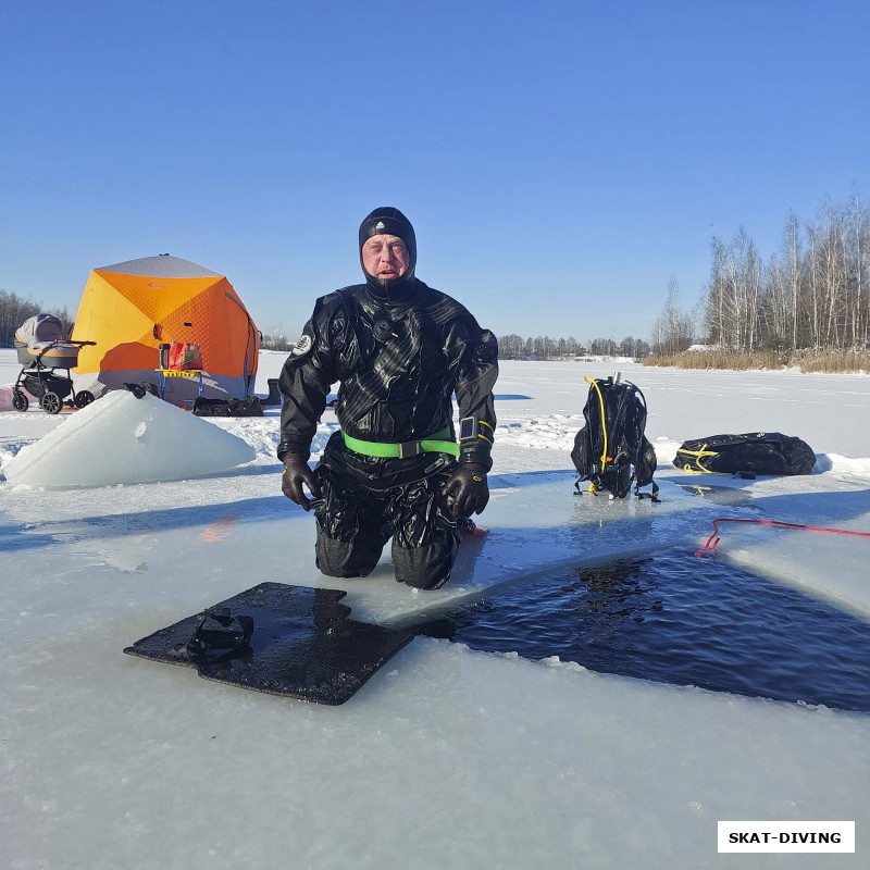 Мармылев Александр, во время установления своеобразного подледного рекорда клуба СКАТ