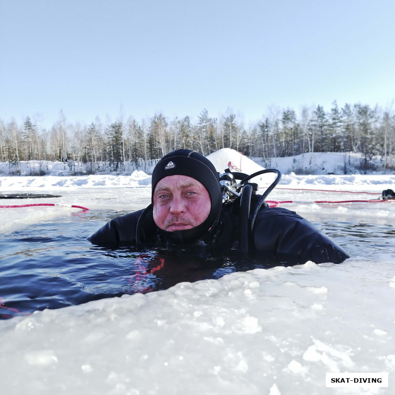 Мармылев Александр, задумался над вопросом "За что вы любите подледный дайвинг"