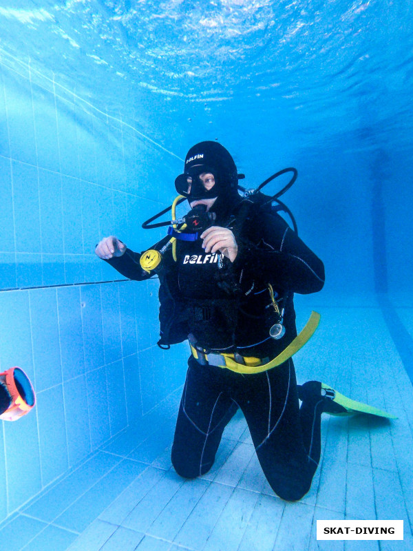 Пигарева Ольга, впервые в жизни ты дышишь в воде, к этому нужно привыкнуть
