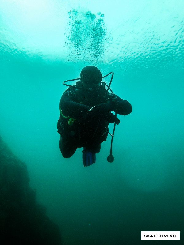 Врацкий Сергей, на кастинге подводной версии фильма "Человек без лица"