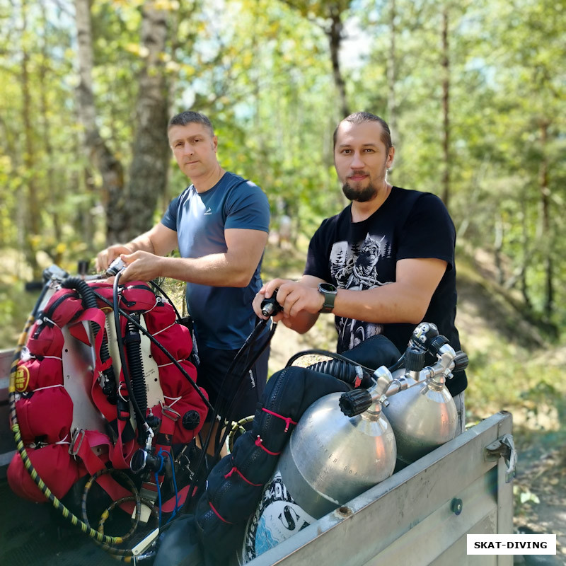 Куськин Игорь, Ветров Евгений, серьезно отнеслись к набору необходимого опыта ныряния в технической конфигурации