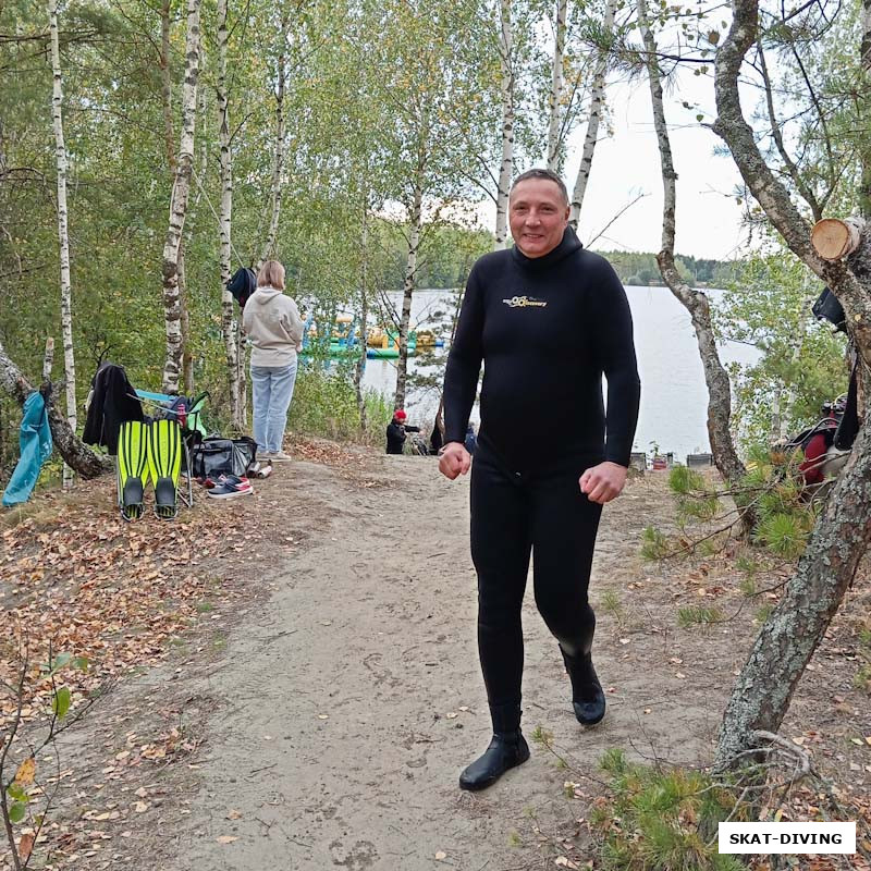 Красный Валерий, вода-то уже осенняя, 18 градусов всего