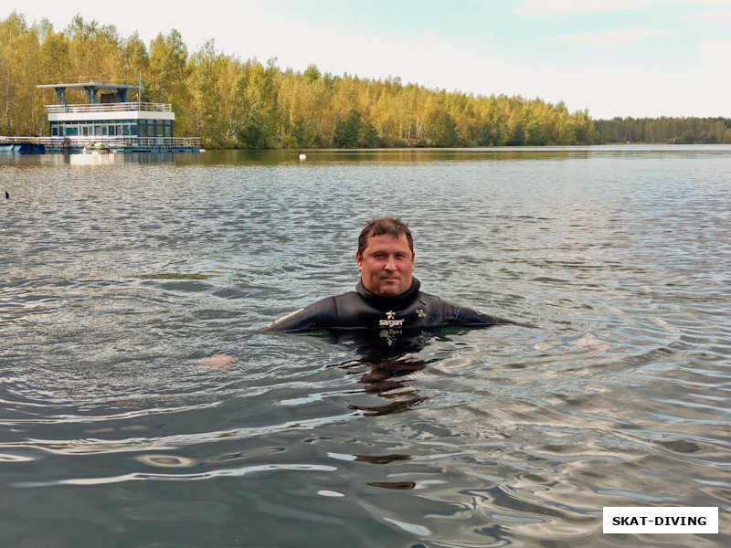 Селиванов Алексей, интересно, какие у него эмоции от дайвинга в нашем осеннем карьере