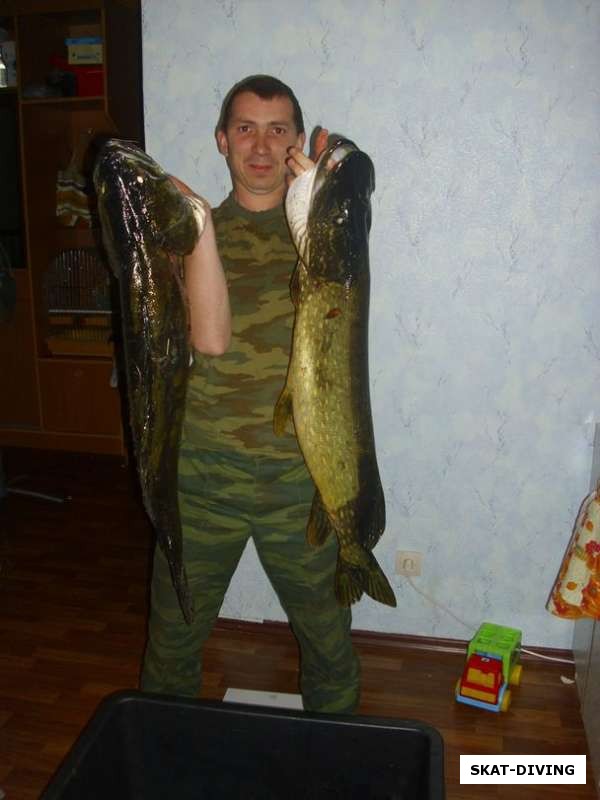 Николаенков Сергей, щука и судак весом около 7кг