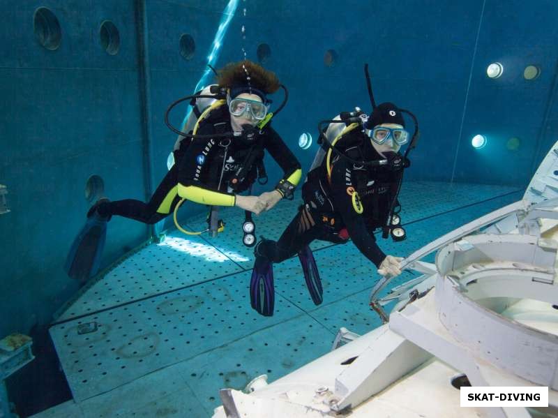 Самородова Наталья, Гришина Елена, подводная парочка теперь в космосе