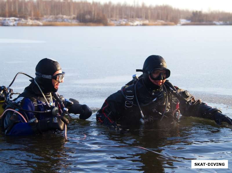 Гайдуков Максим, Ильяшенко Кирилл, все прошло отлично, леденая вода не стала препятствием