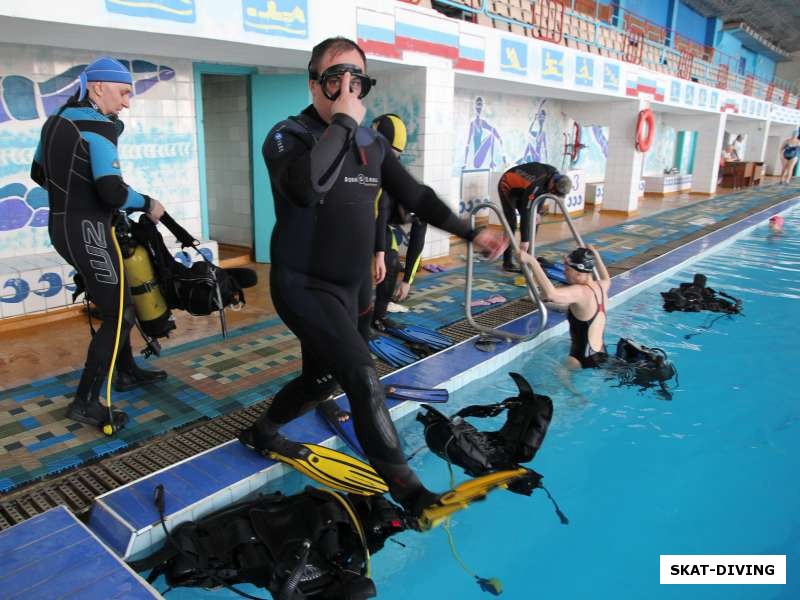 Богатов Сергей, для опытного аквалангиста шаг в воду - это расслабленный и приятный момент