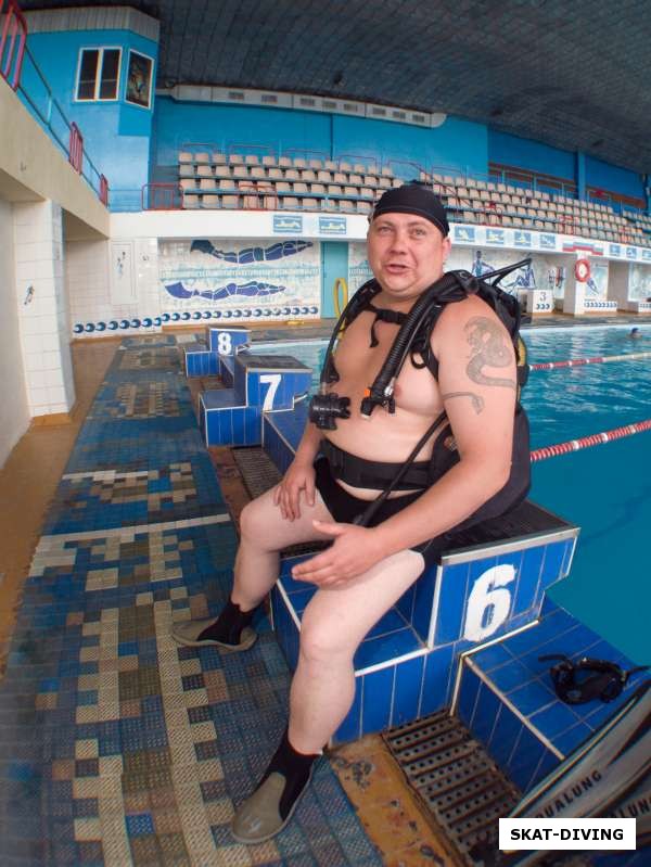 Грошев Дмитрий, первые эмоции и первые секунды в подводном снаряжении
