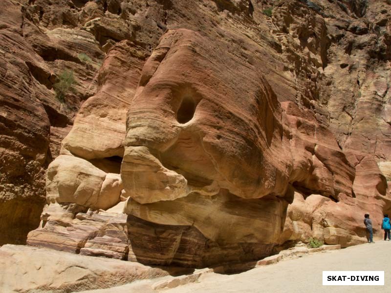 По дороге в каньоне встречается вот такая вот природная статуя рыбе, так говорят люди наделенные фантазией