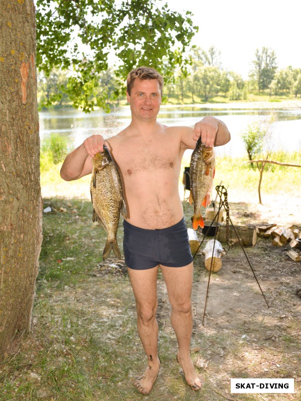 Субботин Валерий, мастер спорта по подводной охоте снова порадовал всех вкусной рыбкой