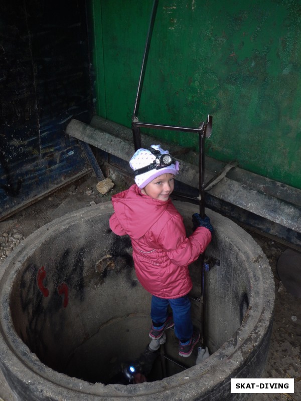 Лазовская Дарья, самая маленькая участница подземной экспедиии