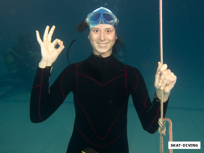 Дунин-Барковская Мария, отсутствие маски под водой-не беда, у нас все OK