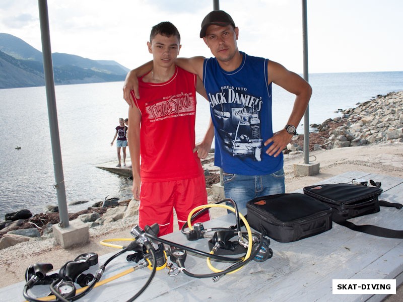 Трошин Артем, Леонов Дмитрий, самодостаточный аквалангист имеет снаряжение на всю свою подводную семью