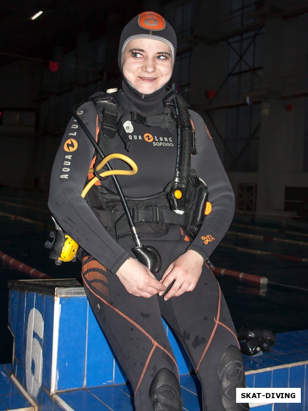 Лаврова Ольга, готова идти под воду