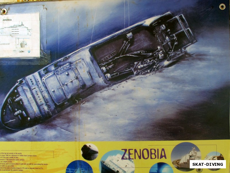 А вот и план-схема затонувшего парома Зенобия