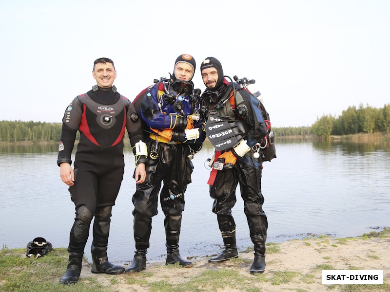 Погосян Артем, Зеленев Максим, Романов Артем, кто ныряет часто, тот в награду получает бесценный опыт, что в свою очередь дарит истинную любовь к подводному плаванию