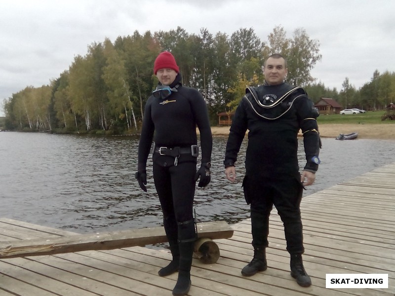 Шукста Игорь, Гриньков Андрей, вот такая подводная пара образовалась на время погружения в водохранилище