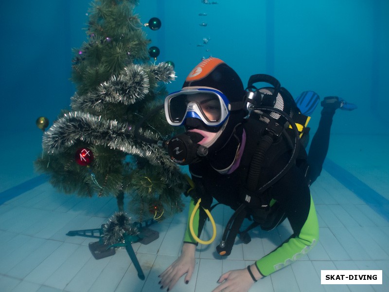 Калиуш Татьяна, подводное новогоднее фото на память