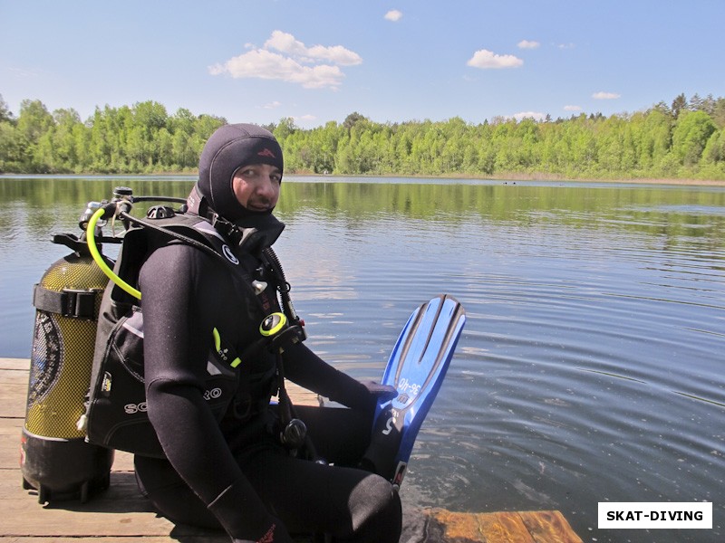 Ильин Алексей, в свой первый выплыв на «Круглом озере»