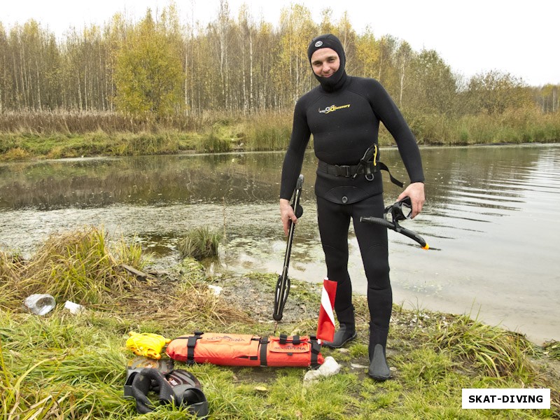 Палеев Алексей, подрастающий клубный «подвох», пока проходит курс пользуется возможностью понырять в реальном водоеме