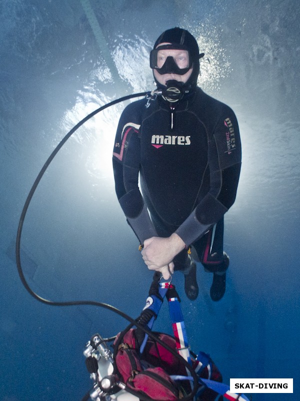 Горпинюк Сергей, древнее, но очень эффектное упражнение на понимание центра тяжести под водой