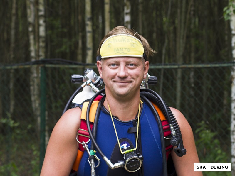 Шукста Игорь, первый опыт ныряния со спаркой в открытой воде