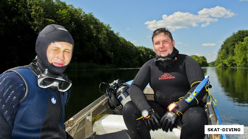 Щербаков Дмитрий, Черняков Дмитрий, все, подводная программа завершена, возвращаемся собирать лагерь