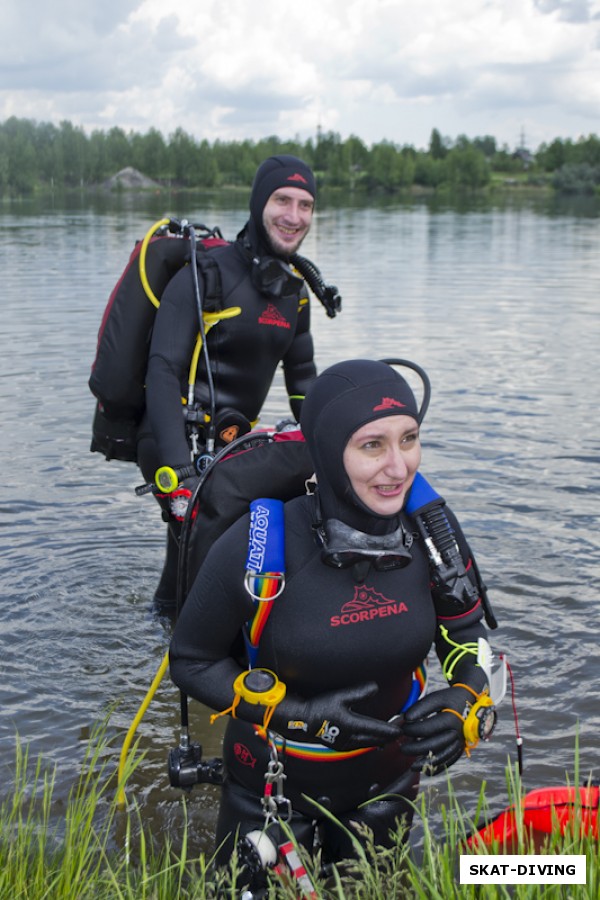 Дынин Роман, Иванова Анна, делятся эмоциями от навигации и плавания в толще воды