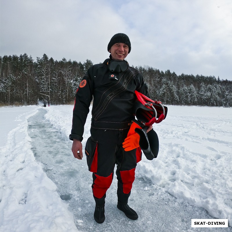 Волков Андрей, готов отправиться под лед впервые в жизни
