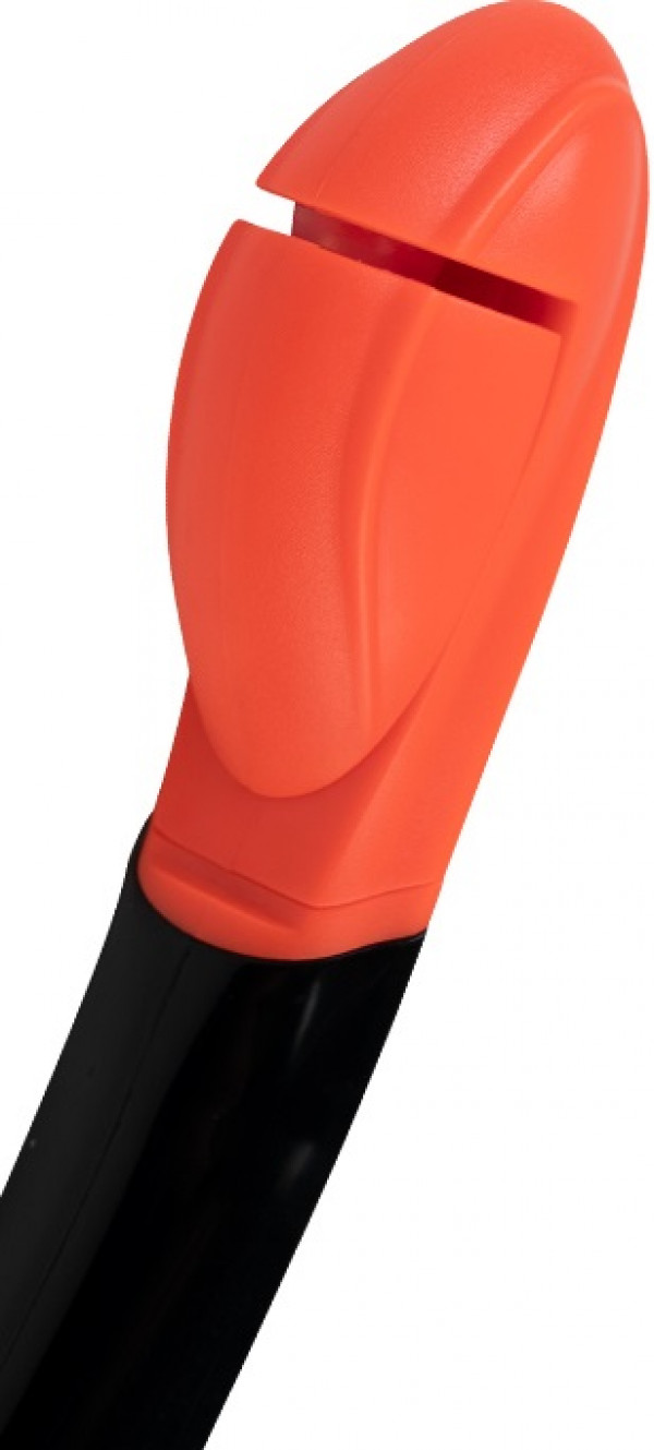 Ярко оранжевый цвет верхней насадки улучшает заметность пловца на воде, что повышает пассивную безопасность