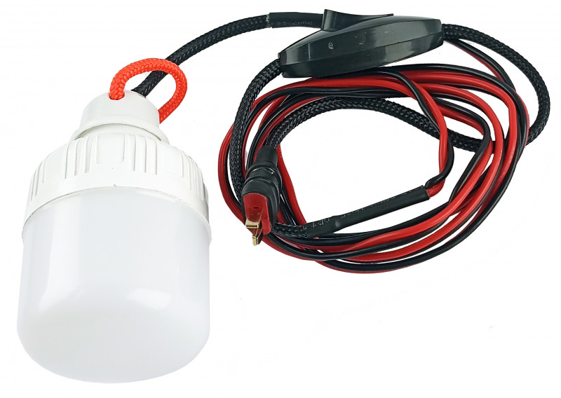 Лампа белая (L) с силиконовым проводом и выключателем