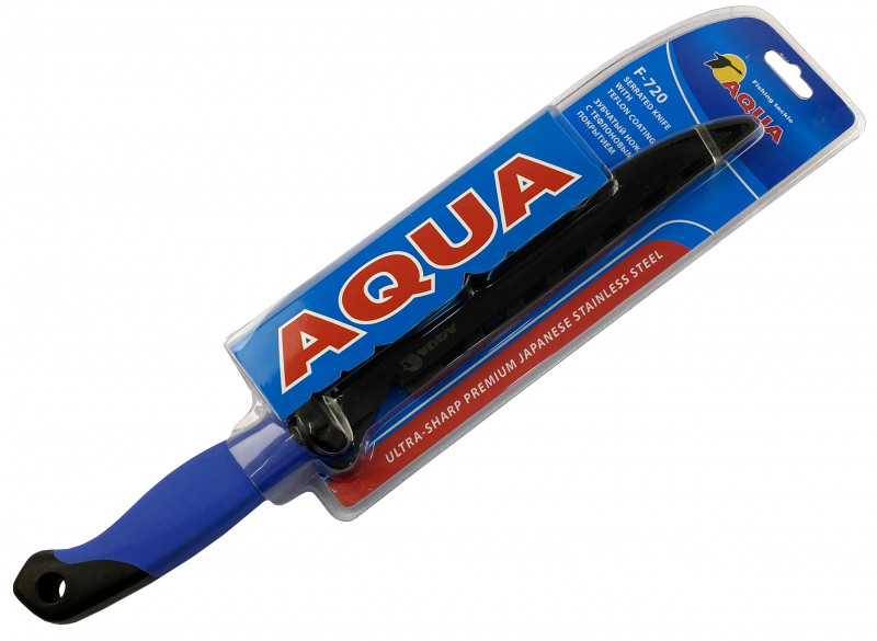 Нож продается в фирменной упаковке от компании «AQUA»
