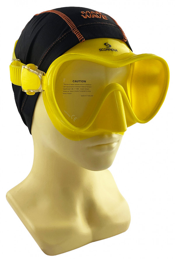Пример расположения маски на голове манекена, для лучшего понимания размеров и формы маски