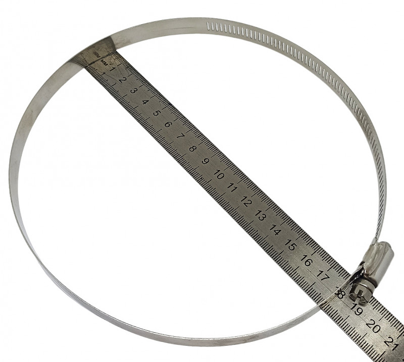 Максимальный диаметр хомута - 18см